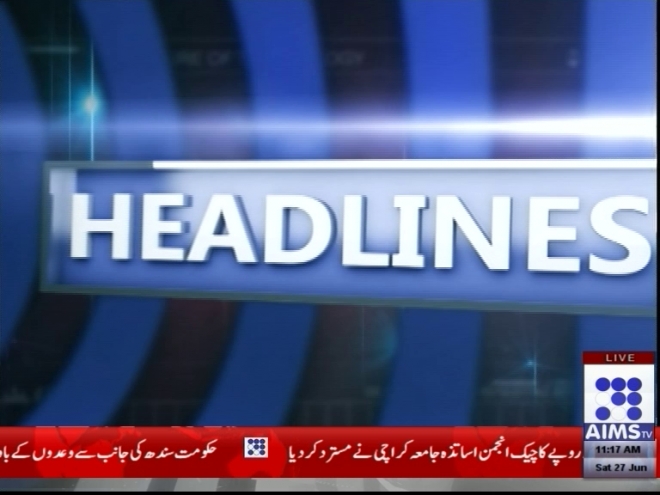 ہیڈلائنز : 27-06-2015 ---12:00pm