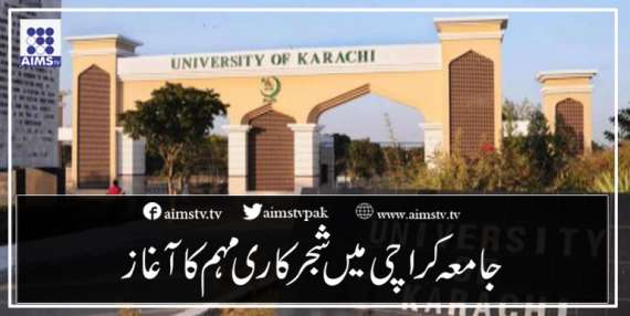 جامعہ کراچی میں شجر کاری مہم کا آغاز