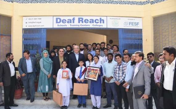 گورنرسندھ عمران اسماعیل کا Deaf Reach School & College کادورہ