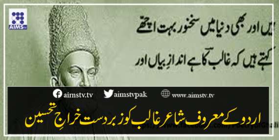 اردو کے معروف شاعرغالب کو زبردست خراجِ تحسین