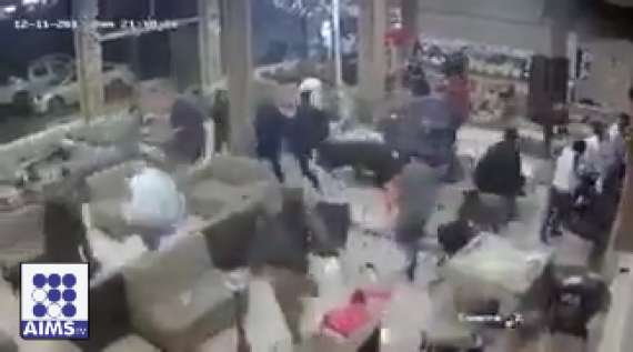 عراق کے علاقے کردستان میں زلزلے کے شدید جھٹکے کی سی سی ٹی وی فوٹیج