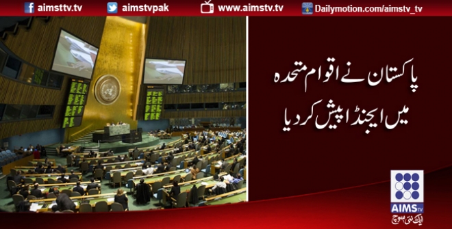 پاکستان نے اقوام متحدہ میں ایجنڈا پیش کردیا