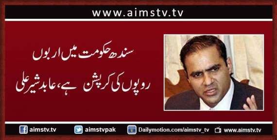 سندھ حکومت میں  اربوں روپوں کی کرپشن  ہے،عابد شیر علی