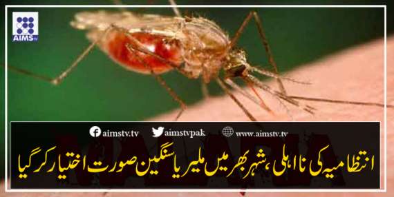 انتظامیہ کی نااہلی، شہر بھر میں ملیریا سنگین صورت اختیار کرگیا