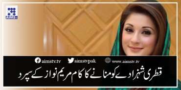 قطری شہزادے کو منانے کا کام مریم نواز کے سپرد