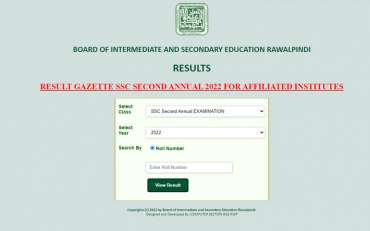 راولپنڈی بورڈنےدوسرےسالانہ امتحانات برائے2022کےنتائج کااعلان کردیا